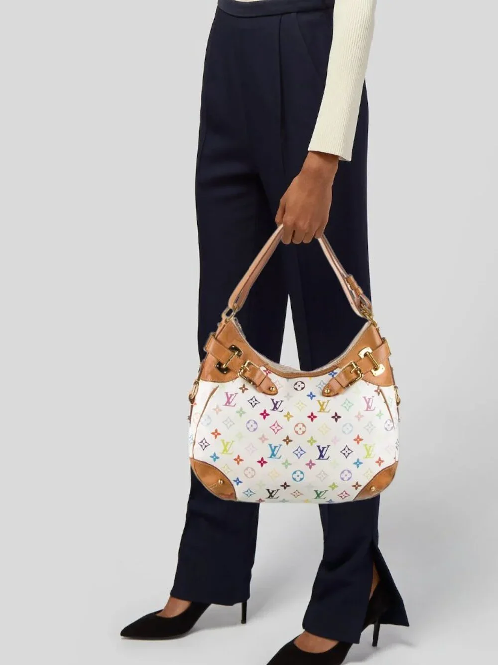LOUIS VUITTON X MURAKAMI MULTICOLOR GRETA BAG ( 2008 Original)